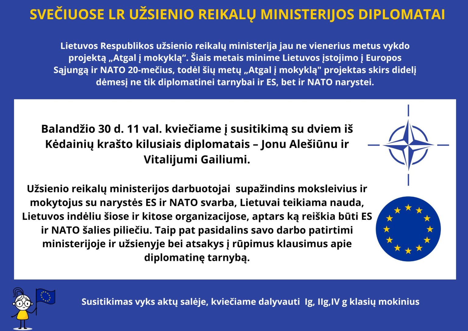 Svečiuosis Lietuvos Respublikos užsienio reikalų ministerijos diplomatai